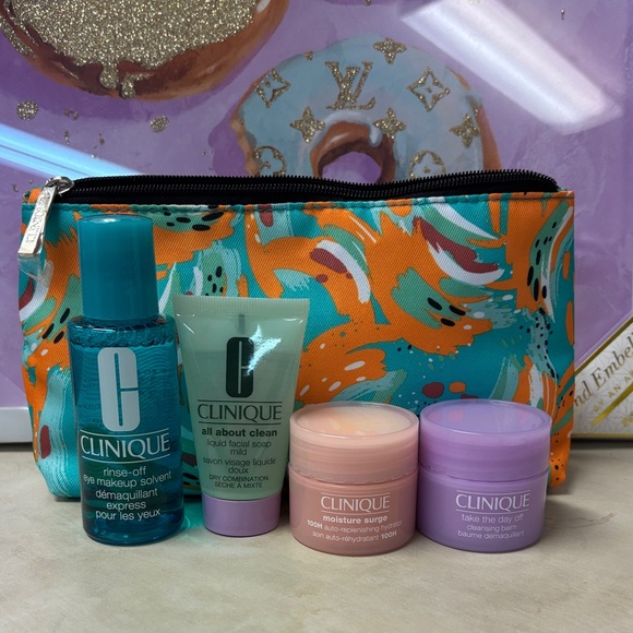 Clinique Other - Clinique Skincare Set With Colorful Bag 🆕